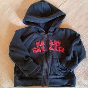 Heartbreaker Navy Hoodie, 12-18mo, Od Navy
